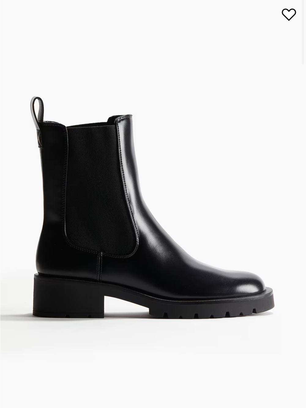 Black Chelsea Lug Sole Boot -  Women H&M